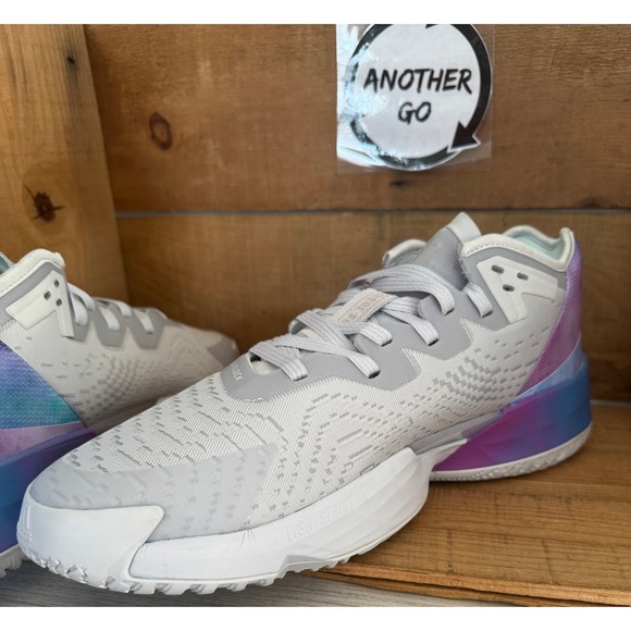 Men’s Adidas D.O.N. Issue 4 Athletic Basketball Shoes Sneakers Sz 13 Gray Purple - Picture 12 of 12